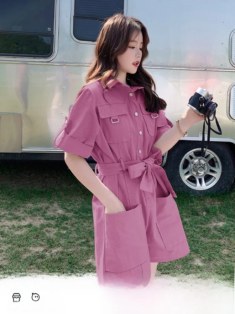 จั๊มสูทขายาวทรงตรงสำหรับผู้หญิง ผ้าบางหรือบางเฉียบ สไตล์ลำลอง เอวสูง แบบเกาหลี เหมาะสำหรับใส่ไปทำงาน สีพื้นเรียบง่าย