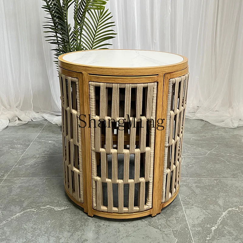 

FG Balcony Rattan Chair Three-piece Outdoor Garden Combination and Chair Leisure Coffee Table Outdoor Terrace Rattan Chair