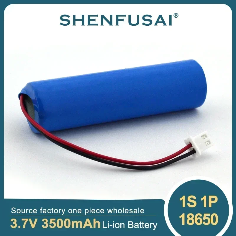 Durable 3.7V 3500mAh 18650 1S1P Rechargeable Lithium Battery with PH2.0-2P PCB for Fishing LEDLight Bluetooth Speaker