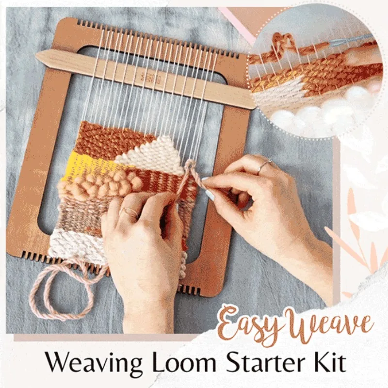 

20cm Wooden Weaving Loom Starter Kit Hand-Woven DIY Woven Set Household Tapestry Scarf Multifunctional Loom Sewing Machine