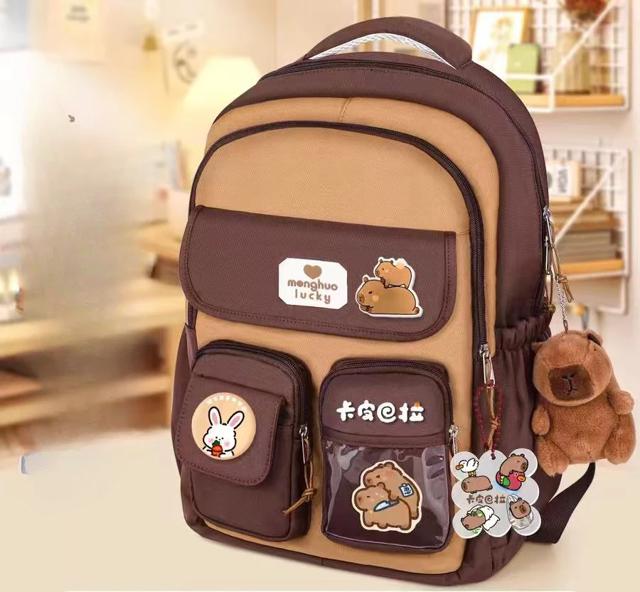 

Cute Capybara Backpack Plush Schoolbag Cartoon Soft Funny Animal Large Capacity Stuffed Unisex Y2K Aesthetic Backpacks