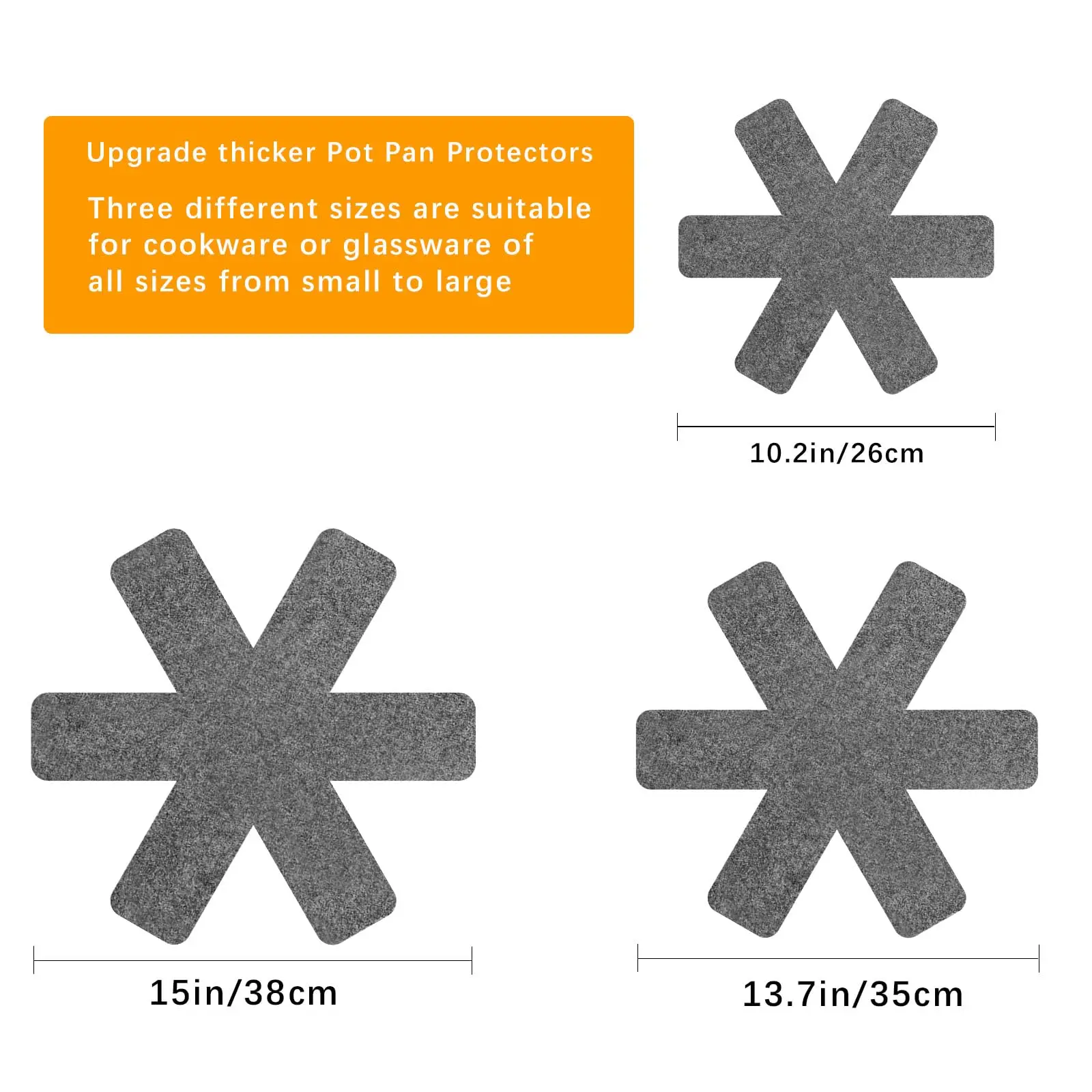 Pan Pot Protectors Scratch Resistant Heat Insulating Cookware Separators and Guards for Storage Organization and Protection