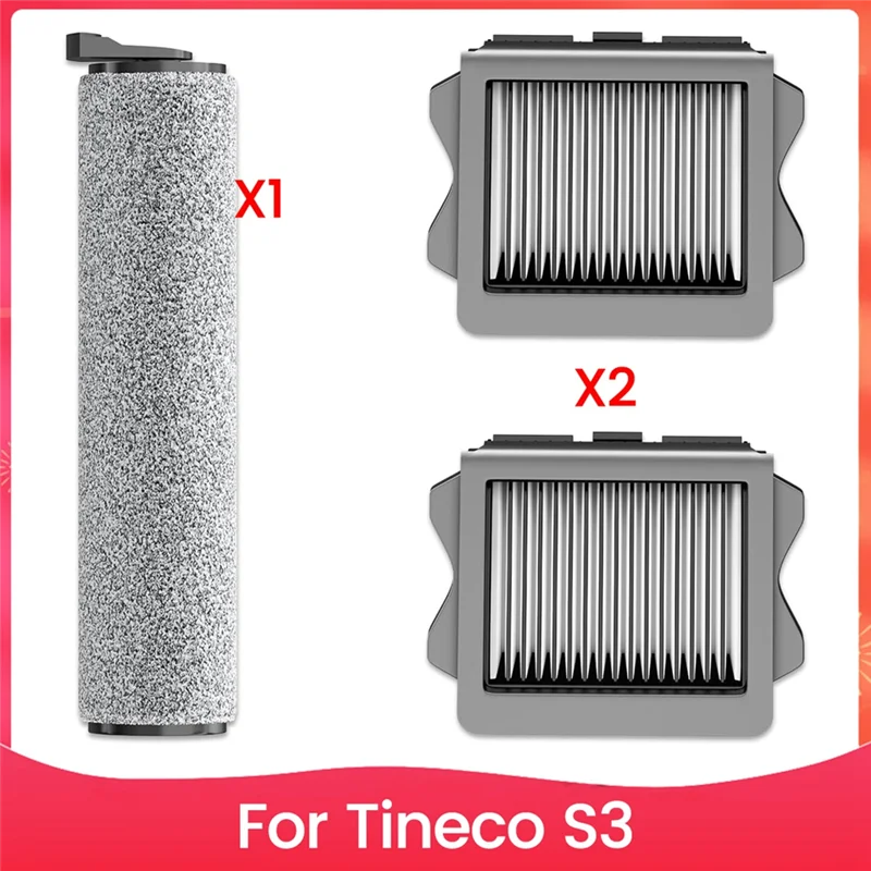 

ABRE-Сменные фильтры, щетки-ролики для Tineco S3 Serise, беспроводной пылесос для влажной и сухой уборки, аксессуары, детали