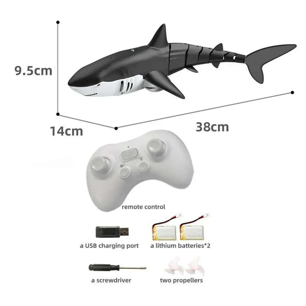 RC Shark Remote Control Swim Toy Electric Racing Boat Spoof Toy