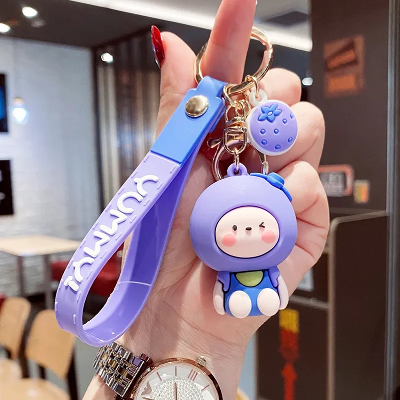 New Cartoon Cute Mickey Keychains Animal Silicone Doll Bag Pendant Fashion Car Key Rings Accessories Key Chain Gift for Children