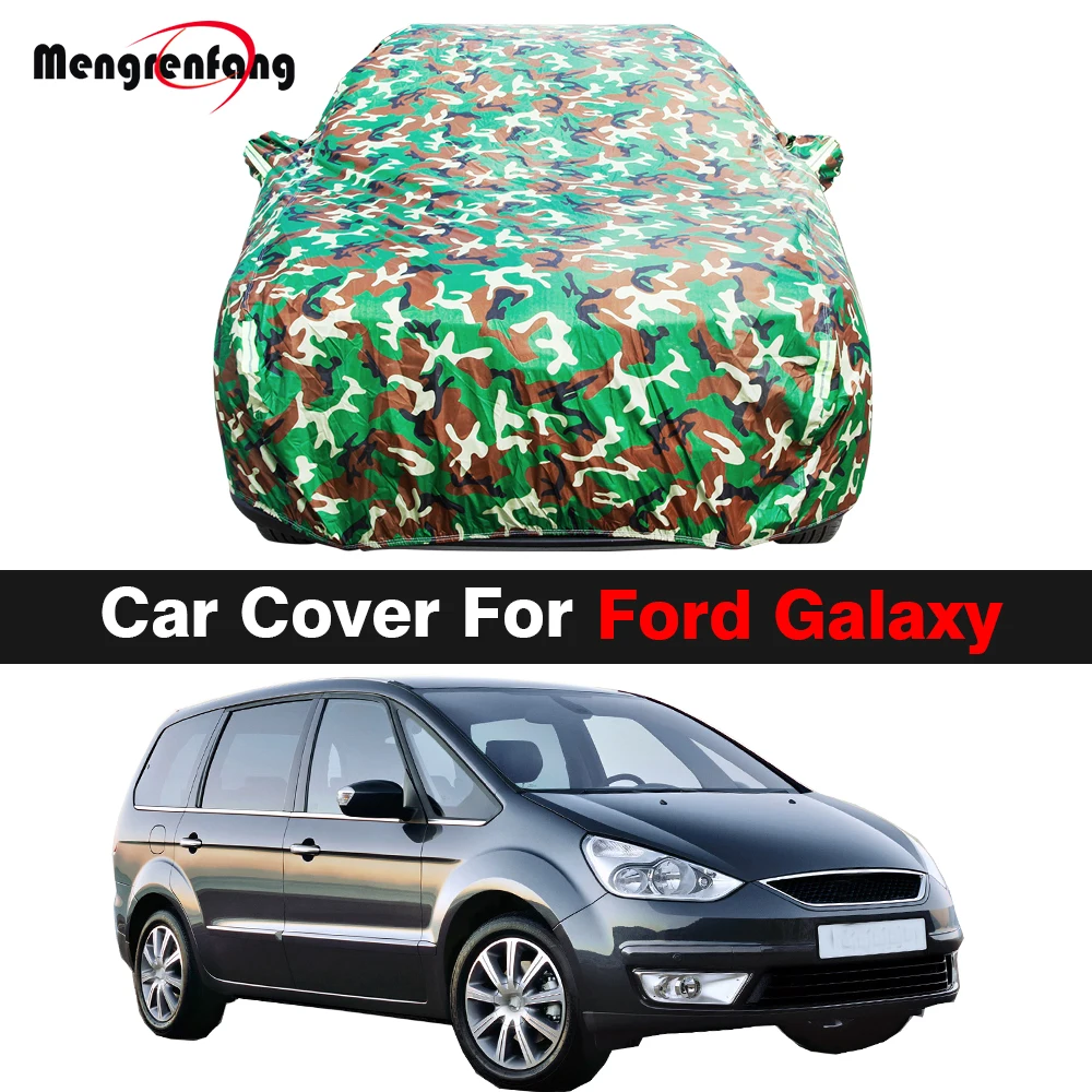 Camouflage Car Cover Outdoor Sun Shade Anti-UV Snow Rain Wind Protection MPV Cover Waterproof For Ford Galaxy