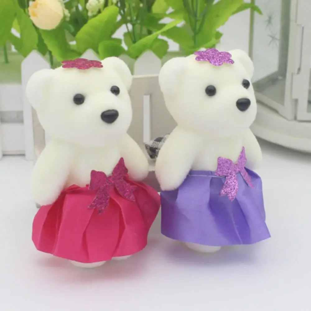 

10 шт./компл., медведь из пенопласта, плюшевые игрушки из пенопласта, плюшевая кукла, мультяшный мини-медведь, букет цветов, сделай сам, 10 см, мультяшный букет, кукла