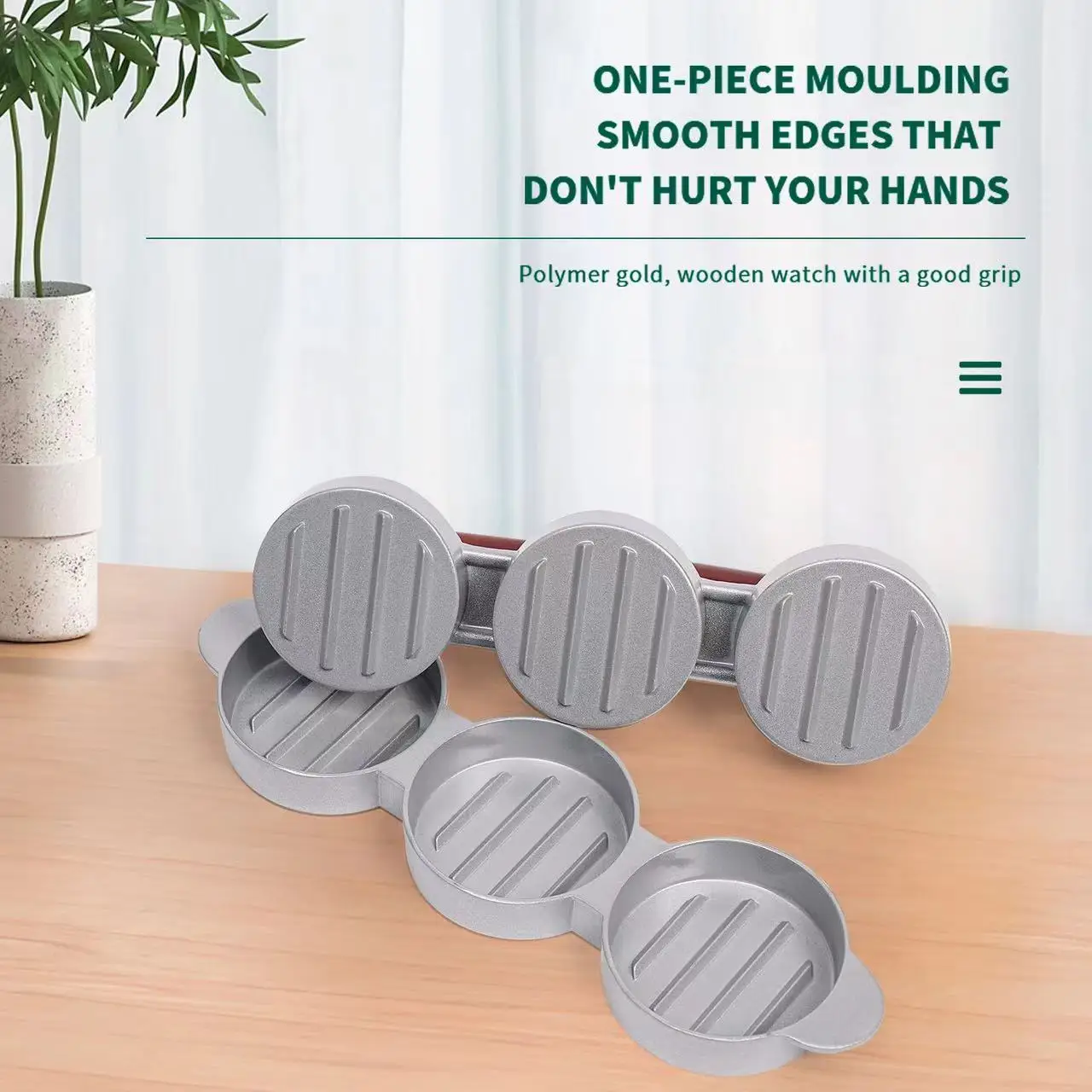 Hamburger Meat Press Round Burger Press Patty Maker Making Hamburger Patty Maker Kit Press Burger Mold without paper image 3