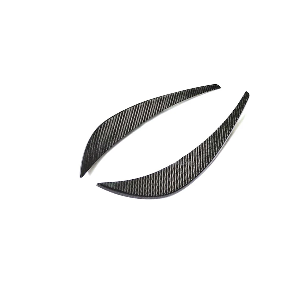 2PCS Carbon Fiber Front Bumper Side Fin Trim Cover Canards Splitters Spoiler For Audi R8 2008-2015 Car Styling