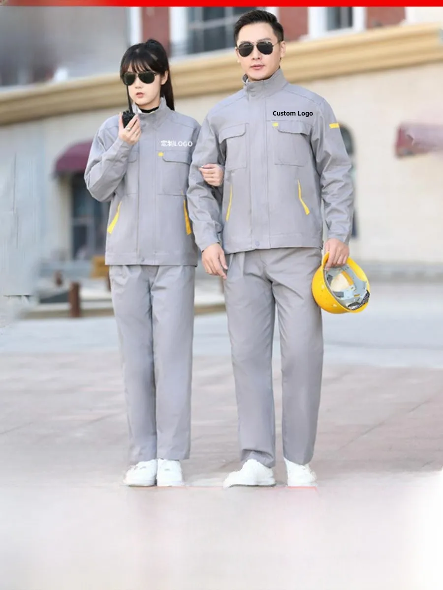 

New Men's Spring Autumn Work orm Car Repair Set Home Labor Protection Clothing Gata Gazu Size Cotton Blend Fabric