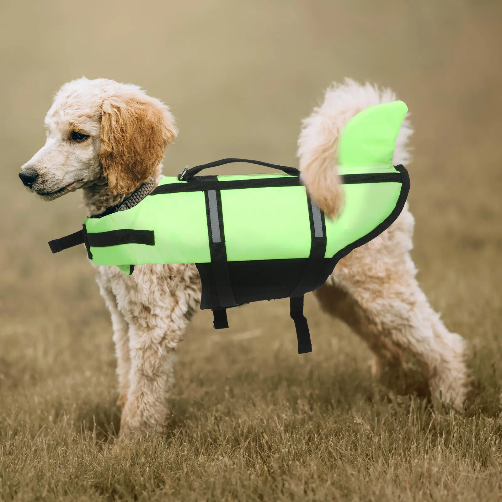 Life Jacket for Dogs Reflective Safety Vest Adjustable High Visibility Pet Swim Boating Hiking Outdoor Vest Buoyancy Rescue