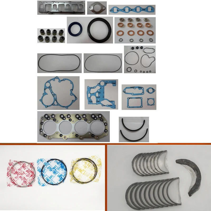 4JC1 engine complete overhaul full gasket set kit main crankshaft connecting conrod con rod bearing piston ring  for ISUZU parts