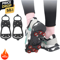 8 Teeth Ice Gripper Spike for Shoes Winter Outdoor Anti-Slip Hiking Mountain Climbing Ice Snow Crampons Anti-slip Shoe Covers