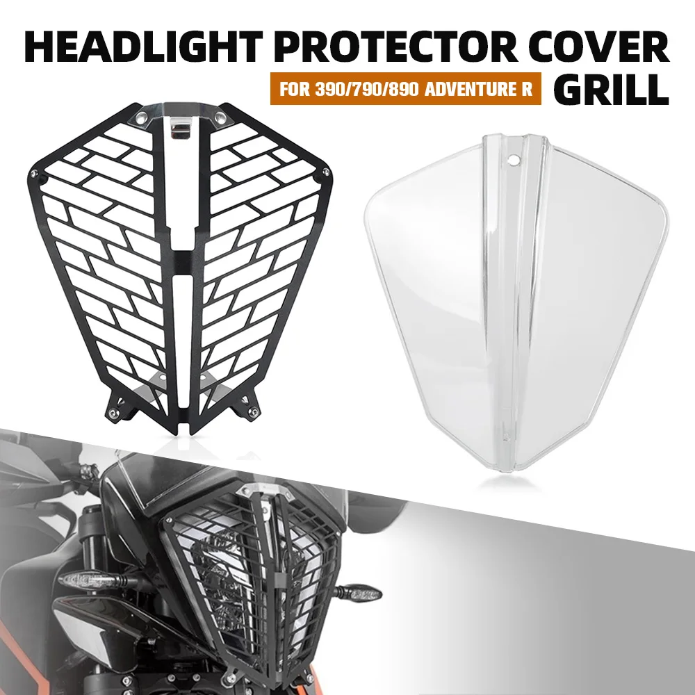 

Motorcycle Headlight Protector Grill Guard Front Lamp Lens Protective Cover For 790 890 Adventure S/R 2019-2021 890 Adventure R