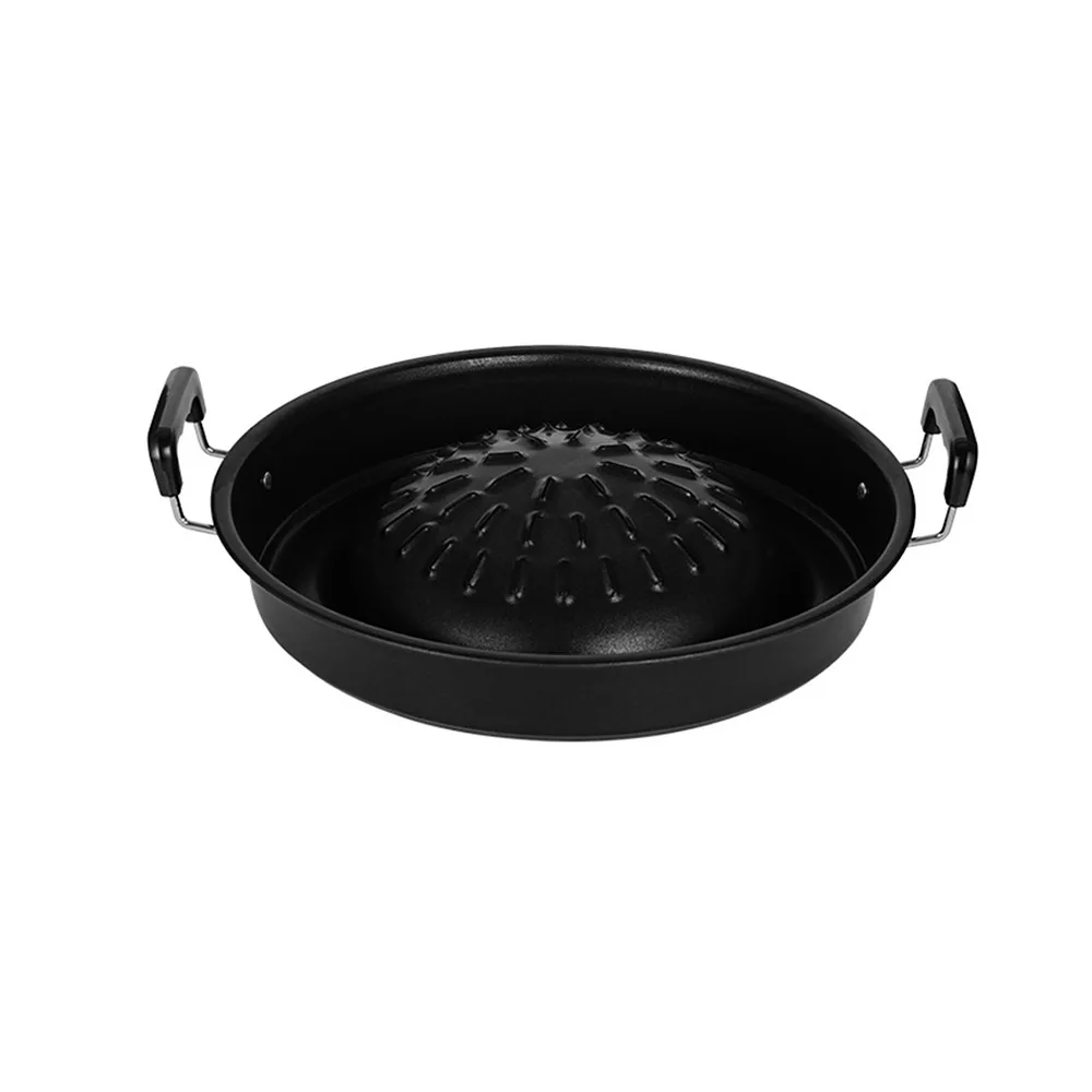 Multifunktionale Thai-Picknick-Grillpfanne Tragbare Wiederverwendbare Outdoor-Bratplatte 30/35cm Rostfreie Lebensmittel-Grillplatte für den Haushalt