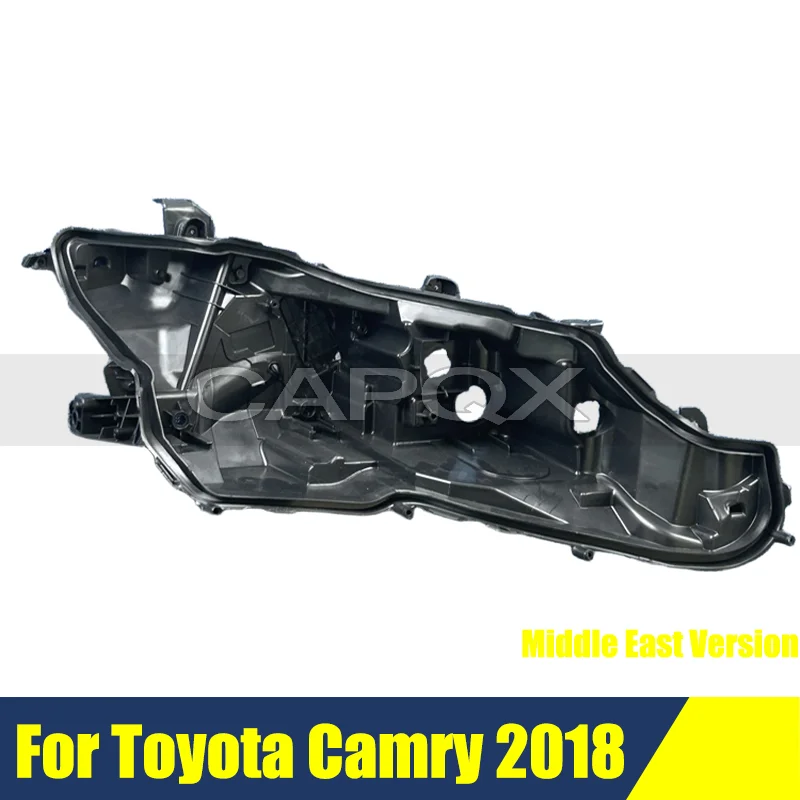 

Версия Ближнего Востока, базовая крышка передней фары для Toyota Camry 2018, задняя фара, задняя часть корпуса, нижняя часть корпуса