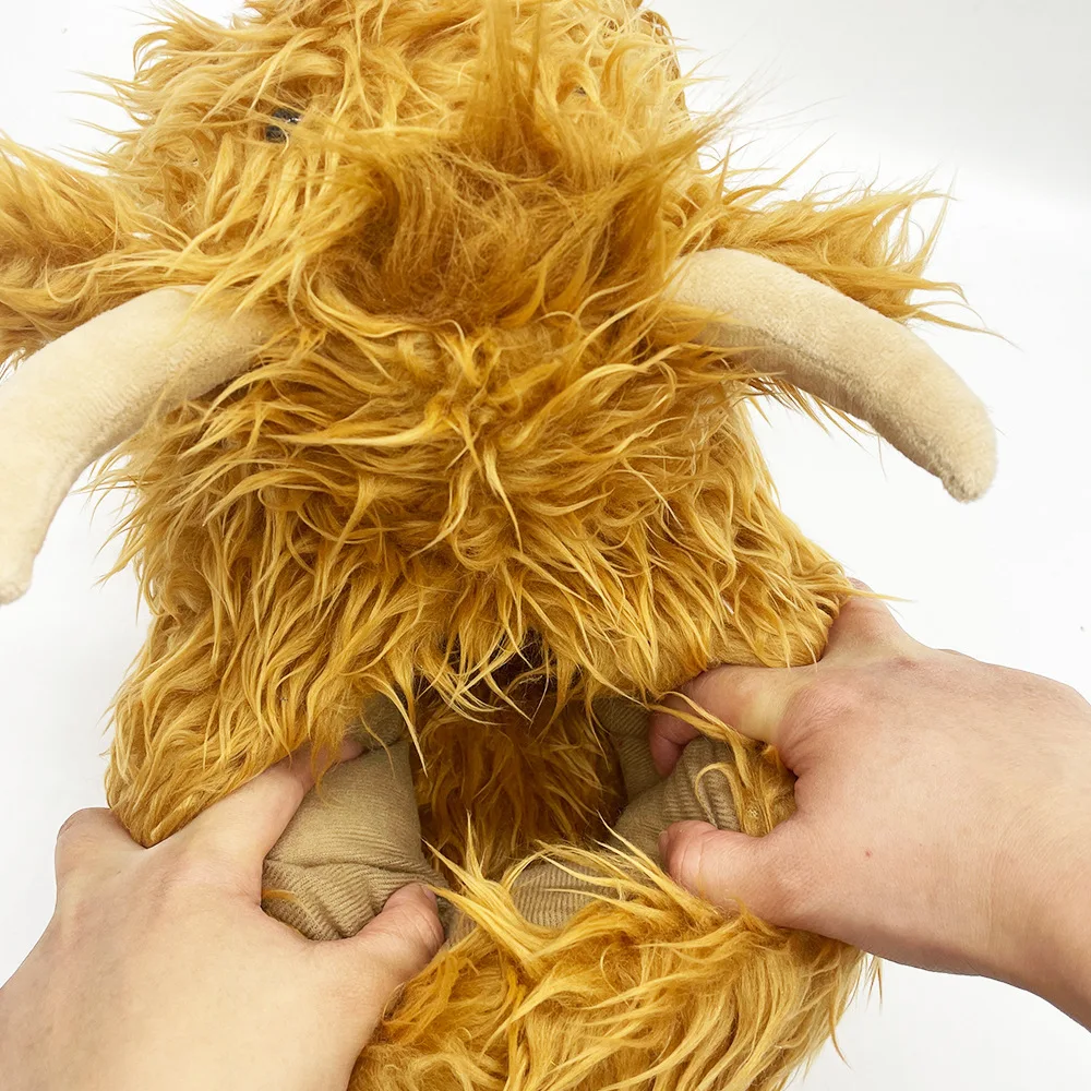 الياك الحيوان نعال قماش شتاء جديد الإبداعية المنزل الدافئة سميكة أحذية قطنية أسفل الكرتون نعال قماش لينة لطيف مهرجان هدية #2