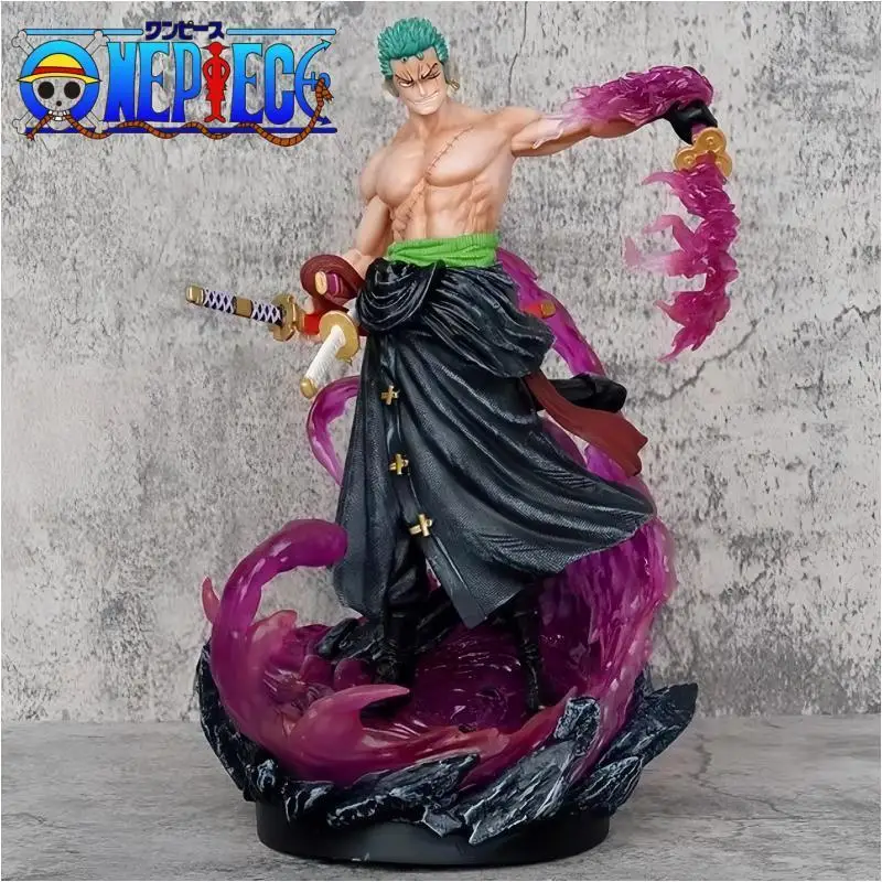 

Hot Sale 30cm One Piece Anime Action Figures Roronoa Zoro Double Head Pvc Statue Decoration Collectible Figurines Model Toy Gift