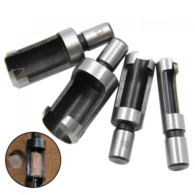 4Pcs Carbon Steel Hole Saw Woodworker Wood Plug Cutter Power Tools Hole Drilling Bits For Wooden Hole Wood Plug Cutting