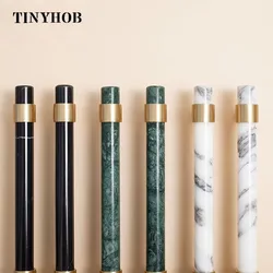 Natural Marble/ Black Crystal + Brass T Bar Cabinet Door Drawer Furniture Long Handle Solid Brass Small Handle Pulls Home Decor
