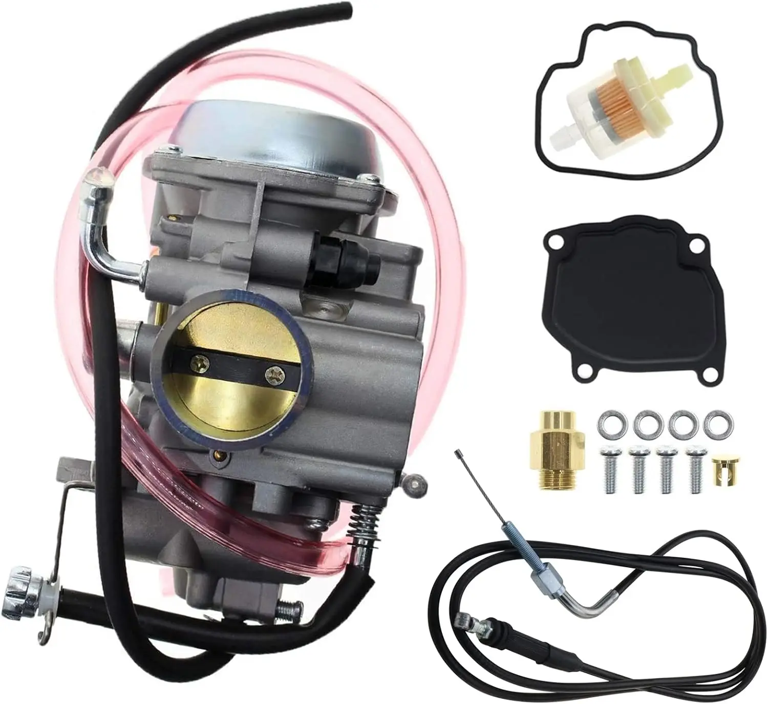 Para carburador con cable de aceleración, para Suzuki King Quad 250 LTF4WDX (1996-1998) y King Quad 300 LTF4WDX LTF300F (1991-1999)