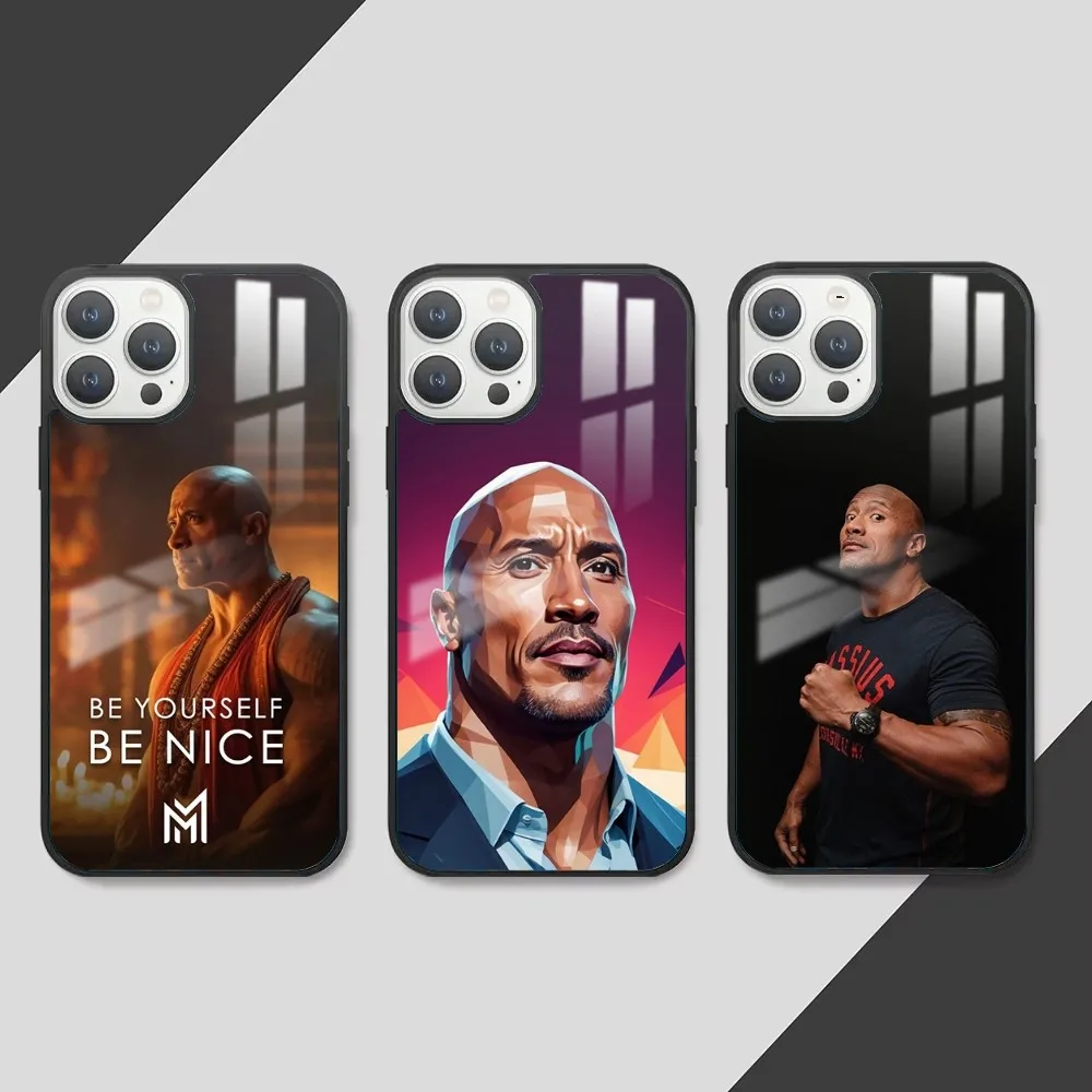 The Rock Dwayne Johnson Phone Case For iPhone 16 15 14 13 12 11 Pro Max Plus Mini PC Fashion High Quality mirror phone case