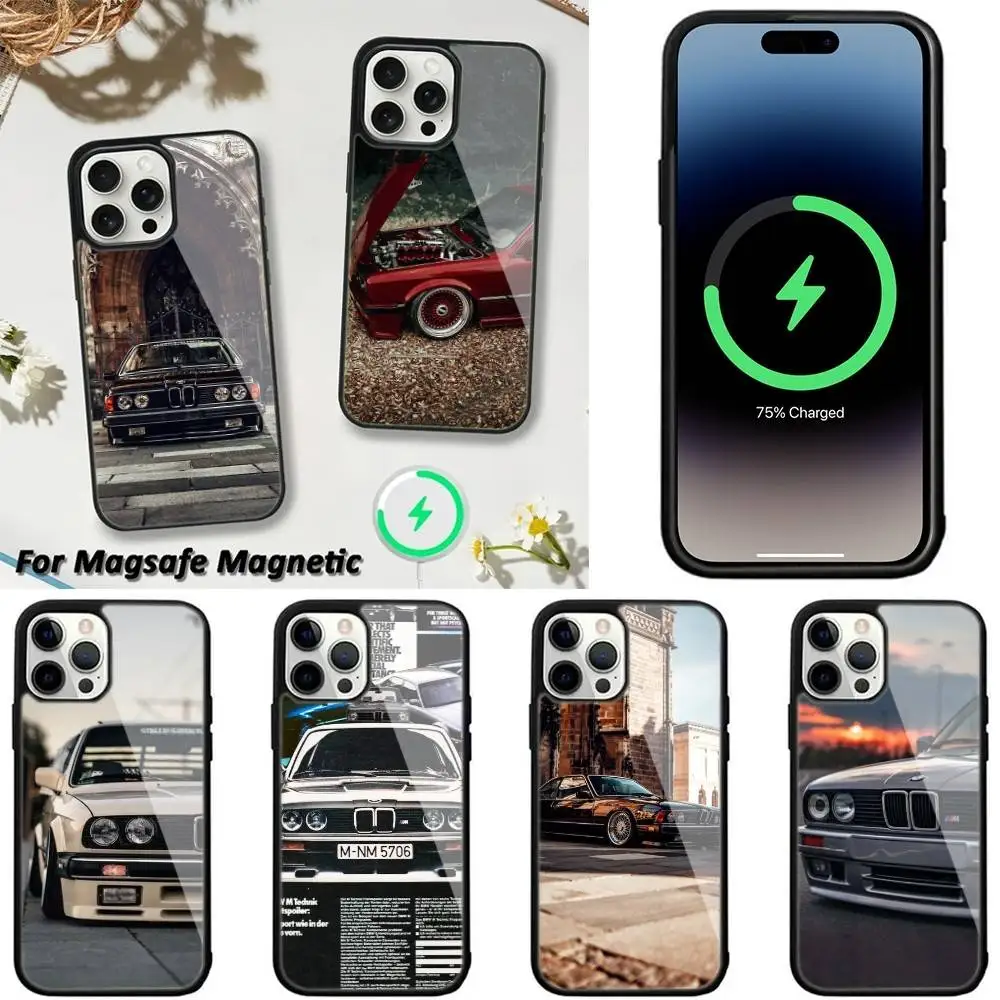 

Blue Red Car for B-Bmwes-S E30 28 Phone Case For iPhone 16,15,14,13,12,11,Plus,Pro,Max,Mini Magsafe Magnetic Wireless Charging