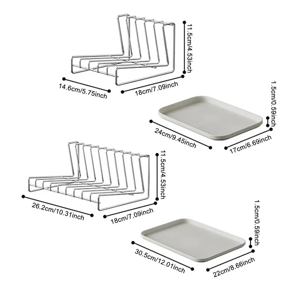 

Kitchen Drain Rack Utensil Storage Rack Stainless Steel Dish Draining Rack with Cutting Board Holder Kitchen for Home for Plates
