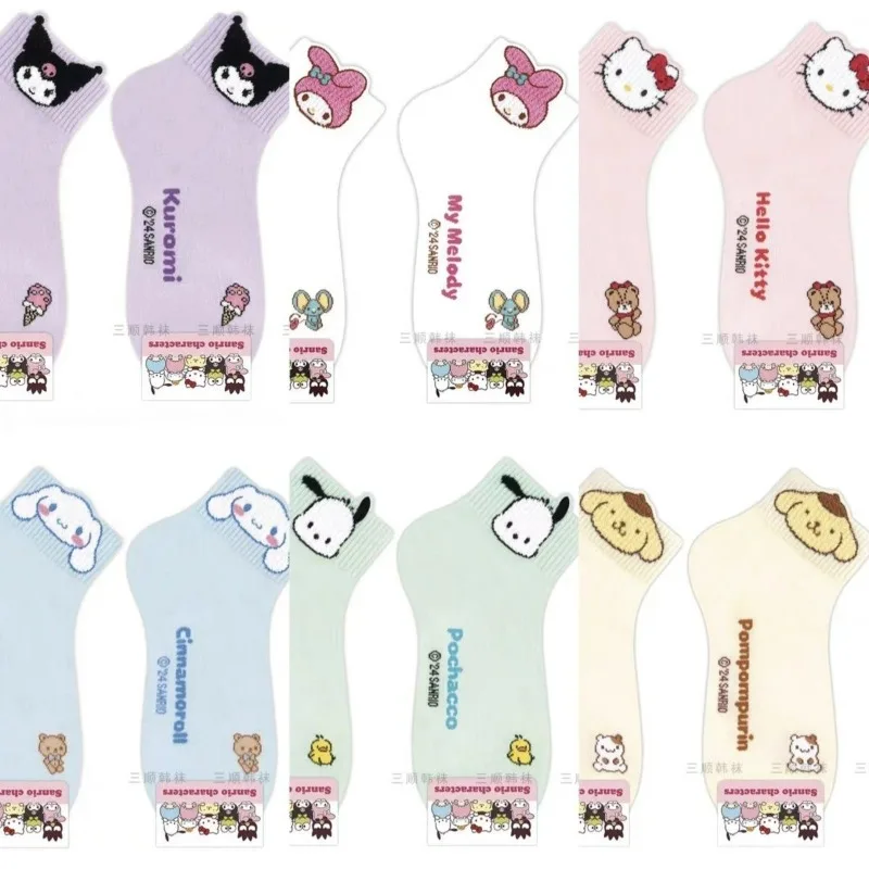 

Sanrio ​​Socks HelloKitty Kuromi Cinnamoroll Kawaii AnimeSocks Pochacco Purin Mymelody Spring and Summer