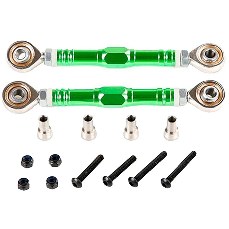 CNC Metal Tie Pull Rod Set For 1/5 HPI KM ROVAN BAJA 5B 5T 5SC SS Rc Car Toys Parts Accessories Green