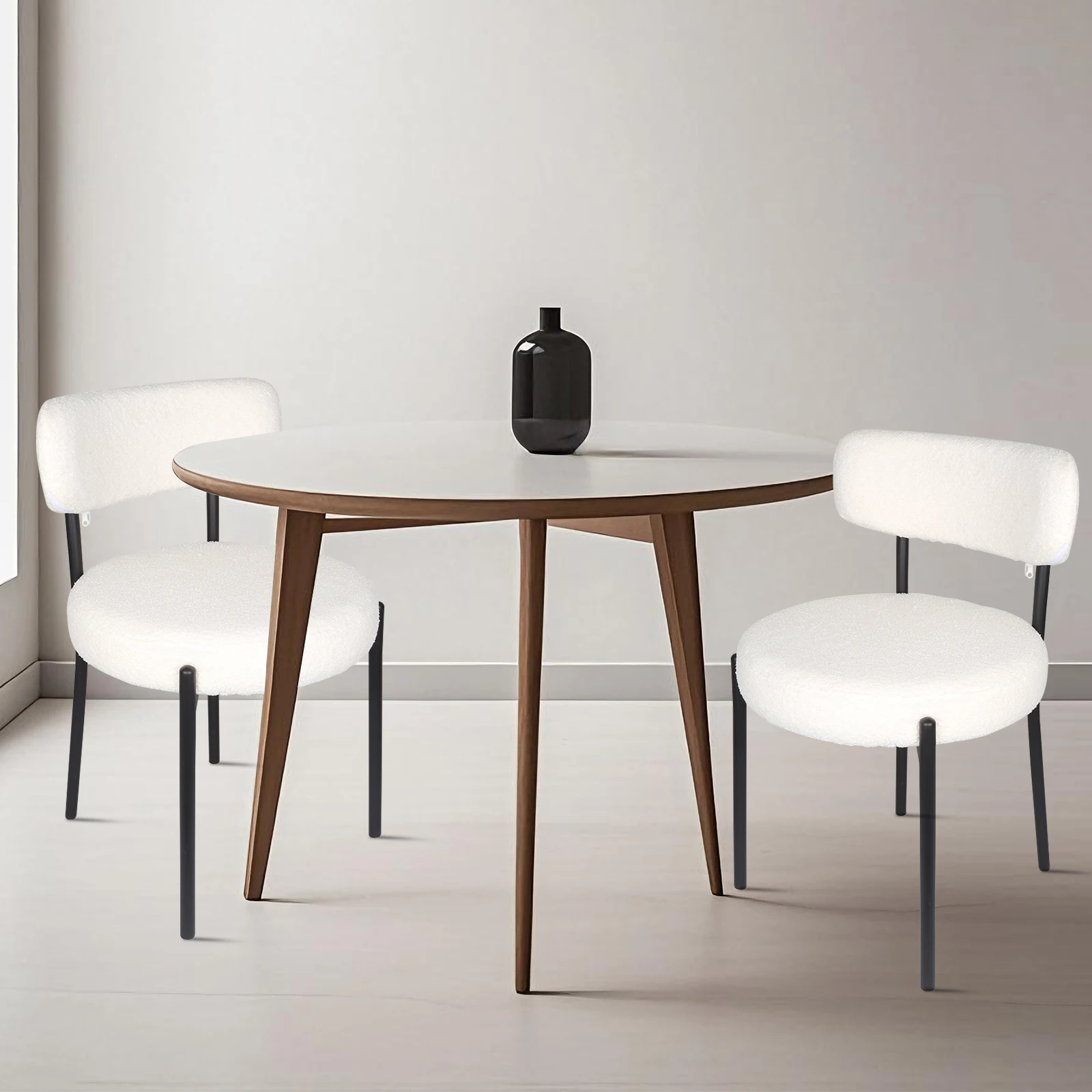 Dining Chairs Set of 2, Wingback Dining Chairs with Metal Legs, Luxury Tufted Dining Chair for Living Room, Bedroom, Kitchen