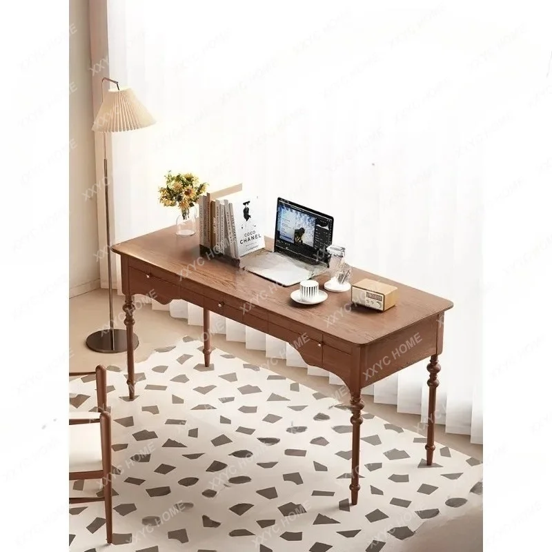 XX all solid wood desk student home study table antique home small apartment computer desk