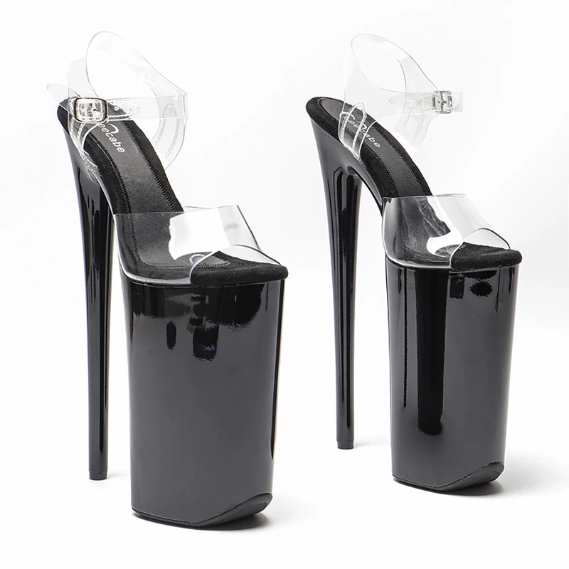 Leecabe  26CM/10inches PVC Upper  platform and heel  sexy exotic High Heel platform   Pole Dance sandals shoes