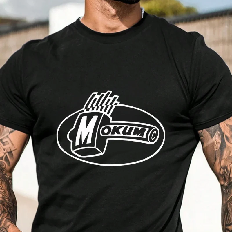 

Мужская одежда, новинка, лучшие футболки MOKUM RECORDS, однотонные футболки с индивидуальным дизайном, быстросохнущие футболки, летние повседневные футболки