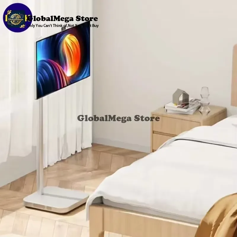 2026 Latest 32 Inch 4K Touchscreen Floor Standing Digital Signage Display for Live Streaming Smart TV Interactive Advertising