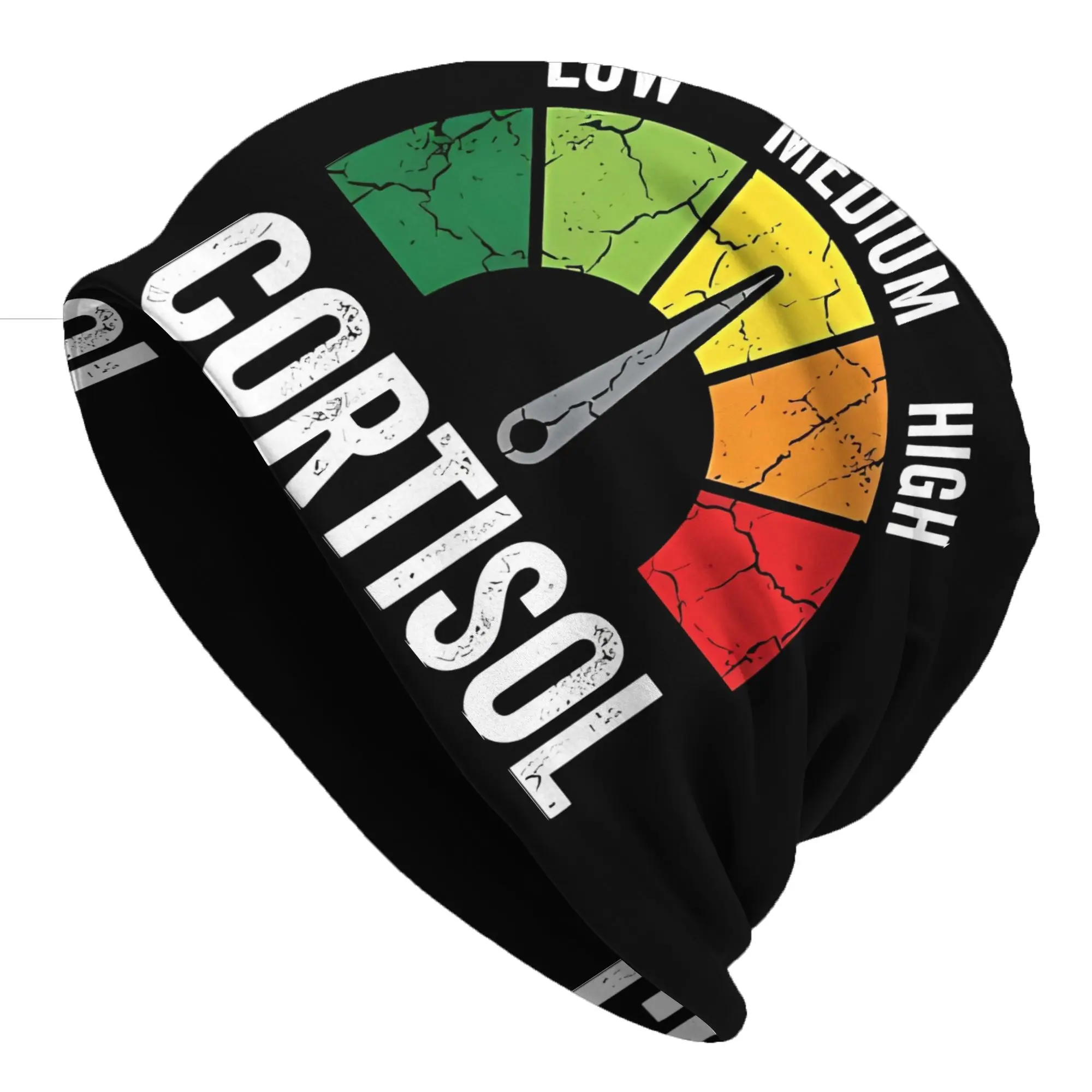 Bonnet Hats Cortisol Spike Men Women's Thin Hat Low Medium High Stress Hormone Health Retro Cap Hip Hop Skullies Beanies Caps