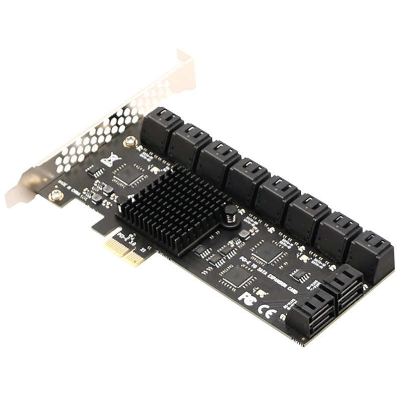 

20/16/12/6 Port SATA 6Gb To PCI Controller Pcie To SATA III Converter PCIE Riser Adapter SATA3.0 Expansion Card