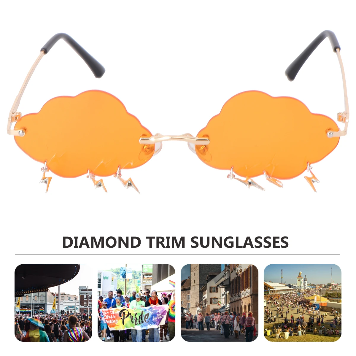 

Sunglasses Women Men Cloud Tinted Lens Small Fashion Party Sun Glasses Shades Protection
