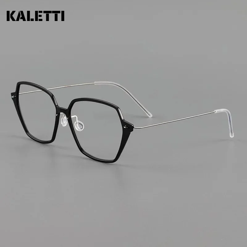 Ultra-light pure titanium men and women myopia glasses frame men screwless couple frameless glasses frame