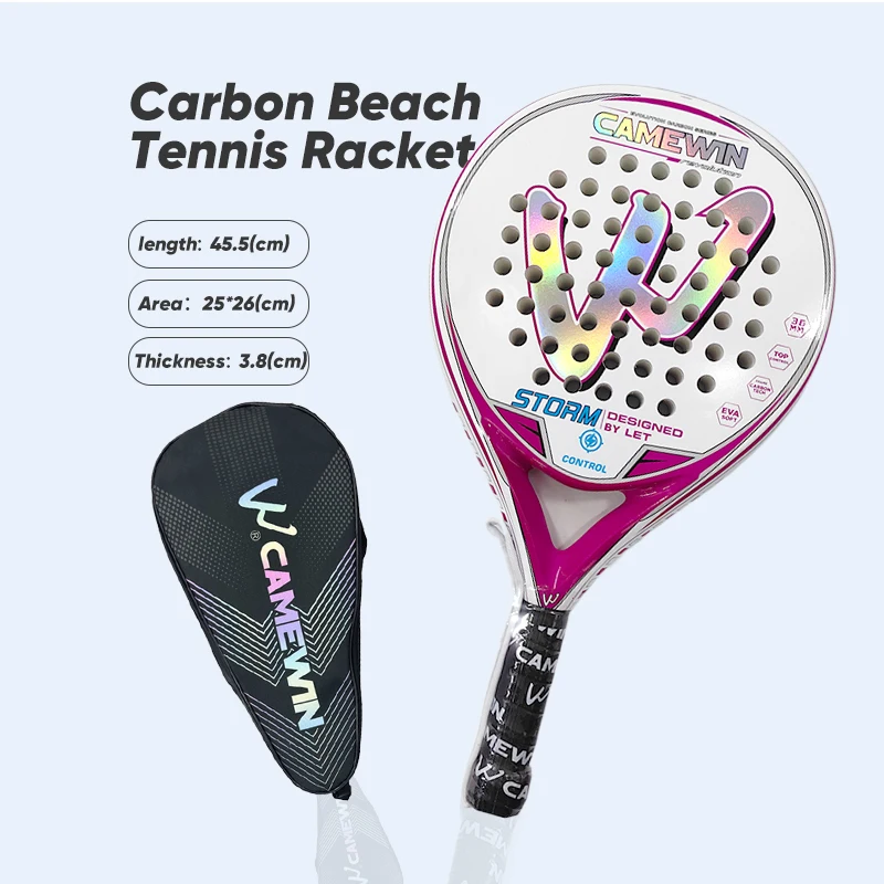 

Carbon Beach Tennis Racket Padel Woman Sneakers Paddle Shovel Pallet Cover Professional Beach Tennis Racket Carbon Fiber