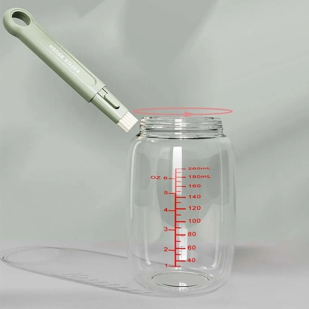 

Многофункциональный набор щеток для чистки бутылочек из ABS и TPR, комплект для чистки детских сосок, подставка для хранения и сушки, съемная щетка для чистки сосок и трубочек