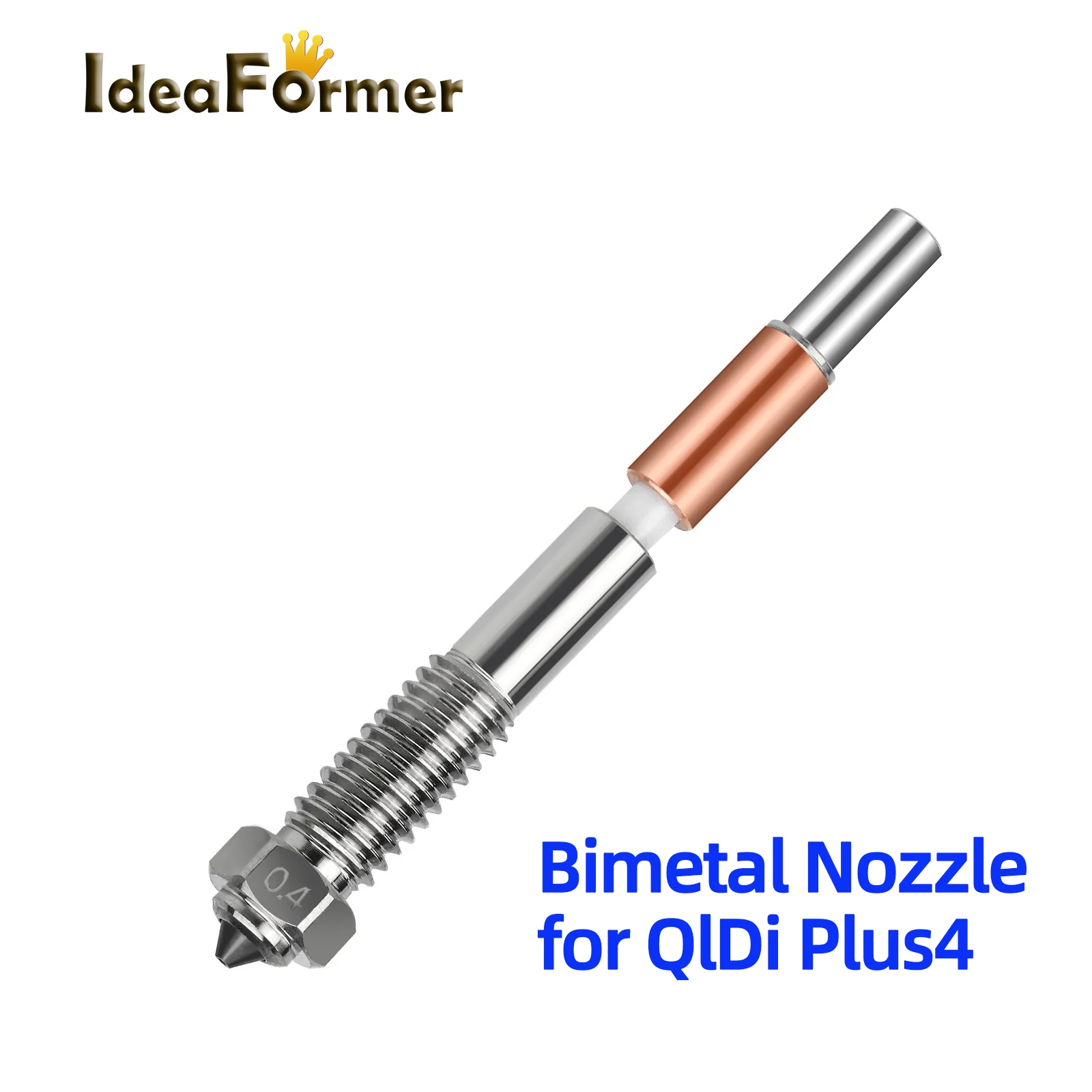For QIDI Plus4 Bimetallic Nozzle With Ceramic Insulation Integrated Design Quick Removal Integration Nozzles For QIDI Plus4 Part