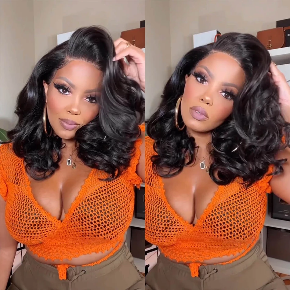 

Объемная волна Короткий боб 13x4 Бесклеевой парик 100% человеческие волосы Плотность 250 Бразильский готовый к ношению парик фронта шнурка 13x6 Предварительно выщипанный предварительно вырезанный