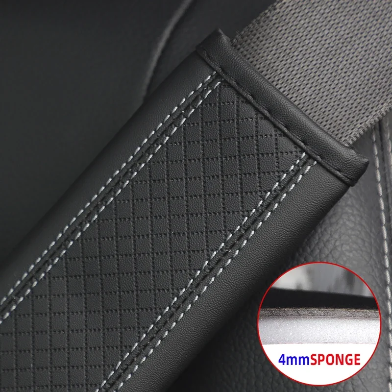 Auto zubehör sicherheit gürtel PU Leder Sicherheit Gürtel Schulter Abdeckung Atmungsaktive Schutz Sitz Gürtel Polsterung Pad Auto Innen – Detail 9