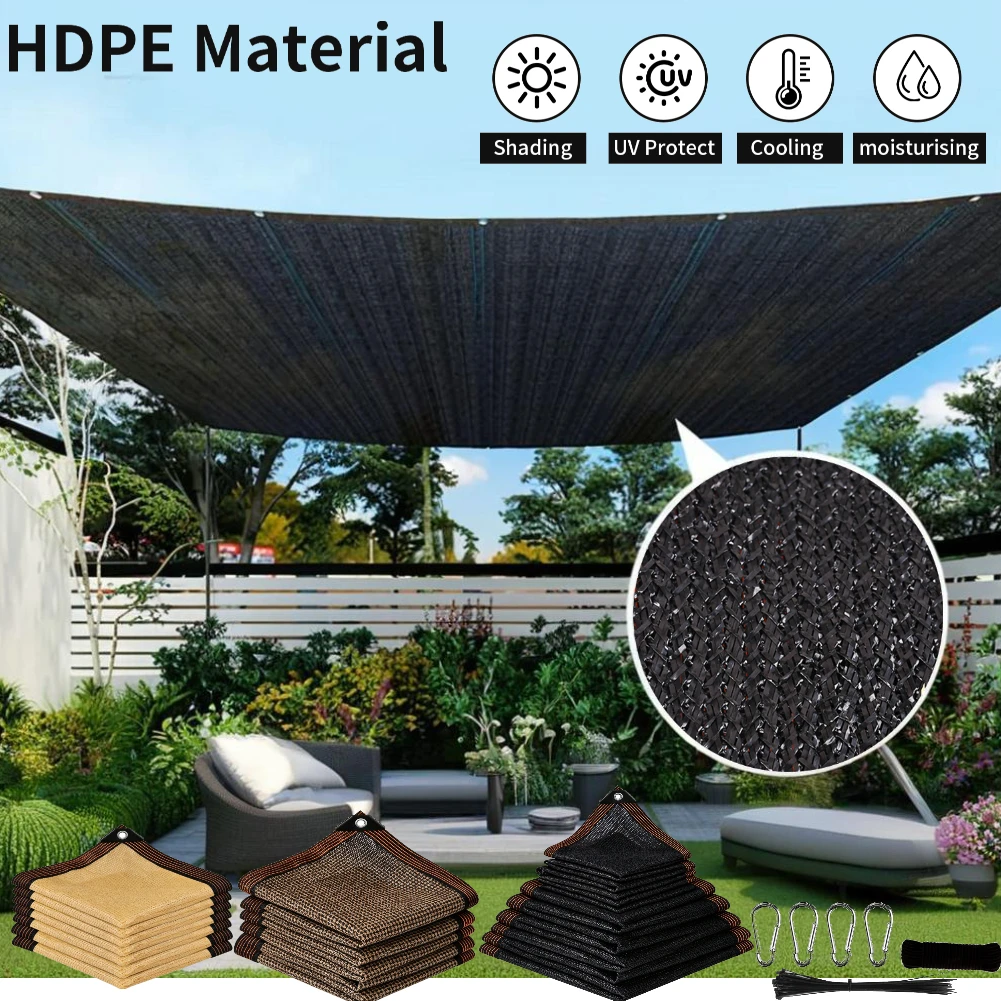 Toldo Externo Dobrável com Ilhoses para Sombreamento, Cobertura de Estufa para Plantas, Pérgola, Piscinas, Lona de Sombreamento e Abrigo Solar para Carro