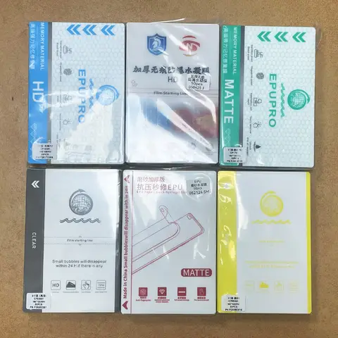 50 pçs tpu hd filme de privacidade hidrogel macio claro fosco anti-espionagem folha universal protetor de tela do telefone para filmes máquina de corte