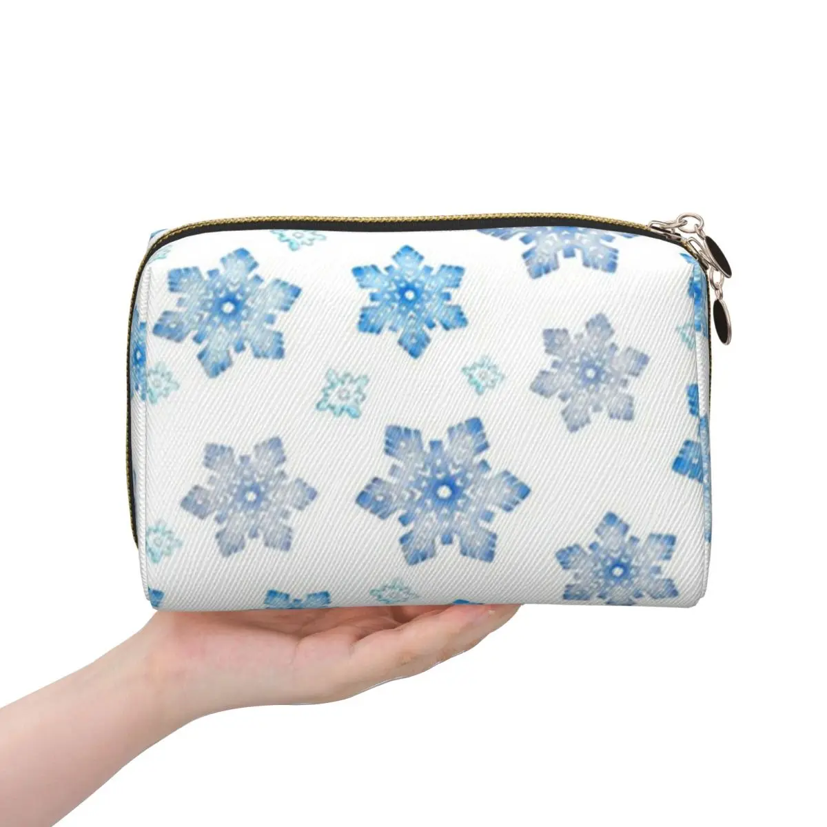 

Рождественские снежинки с узором, женские косметички, дорожный органайзер для макияжа, сумка для хранения туалетных принадлежностей, Dopp Kit Case