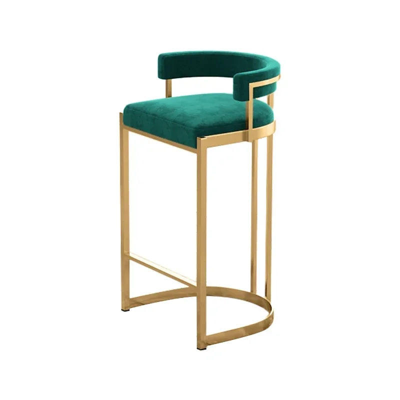 European Metal Bar Stools Nordic Kitchen Home Dining Chairs Trendy Bedroom Muebles Para El Hogar Furniture Decoration