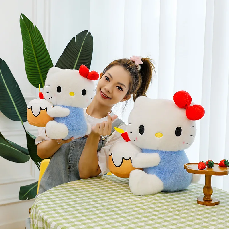 55 CM di Grandi Dimensioni Sanrio Torta Del Fumetto HelloKitty Peluche Bambola Peluche Bambola Cuscino Giocattoli Per Bambini Compleanno Regalo Di Natale