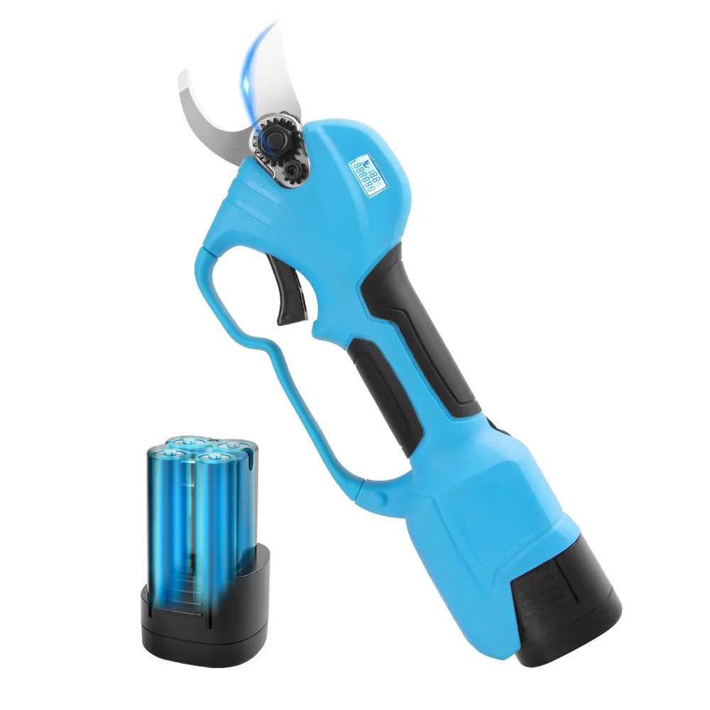 28 مللي متر مقصات التقليم الكهربائية شاشة LCD عرض المقلم الكهربائي مع بطارية ليثيوم فروع شجرة الفاكهة التقليم القاطع